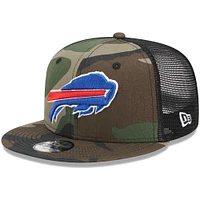 Youth New Era Camo Buffalo Bills  Main Trucker 9FIFTY Snapback Hat