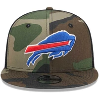 Youth New Era Camo Buffalo Bills  Main Trucker 9FIFTY Snapback Hat