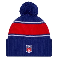 Bonnet tricoté à revers avec pompon Royal Buffalo Bills 2024/25 de New Era pour jeune