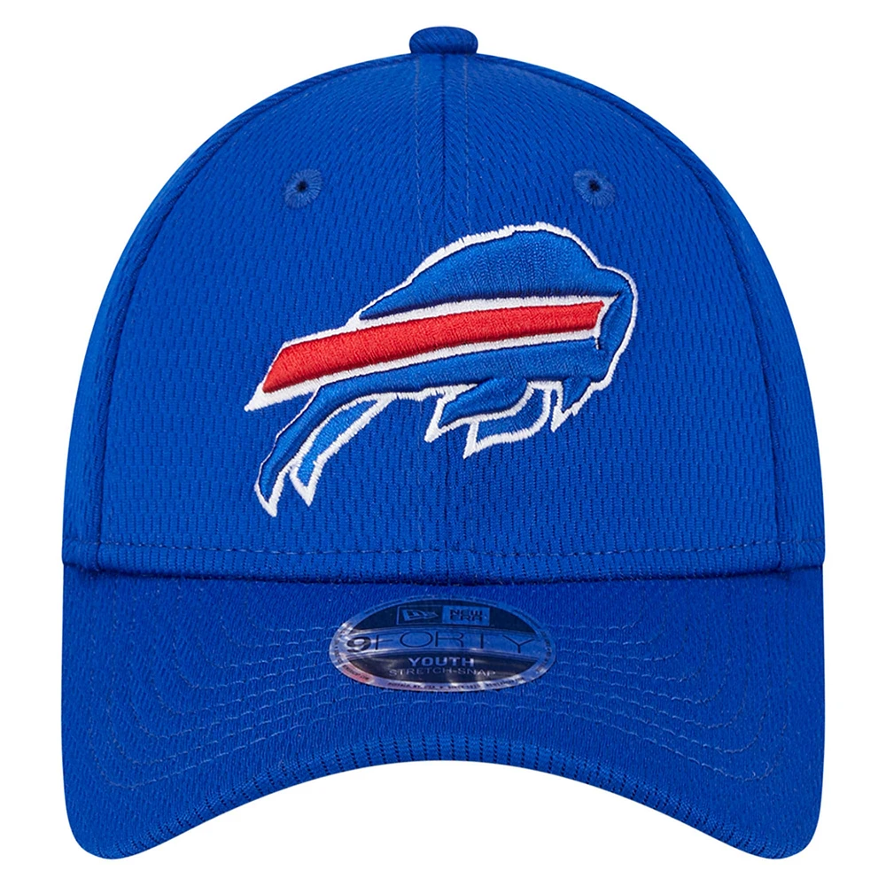 Casquette ajustable New Era Royal Buffalo Bills Main 9FORTY pour jeunes