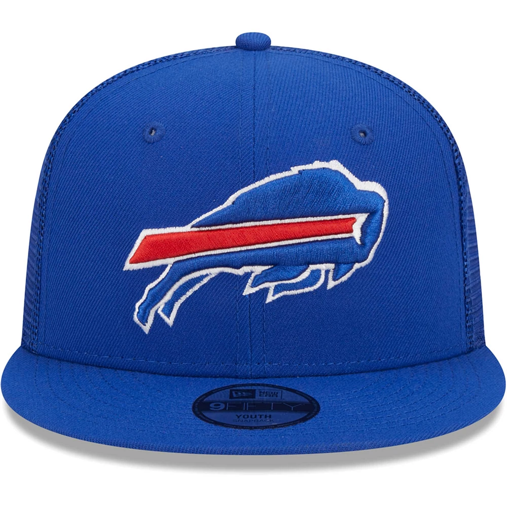 Casquette Snapback 9FIFTY Royal Buffalo Bills Main Trucker New Era pour jeune