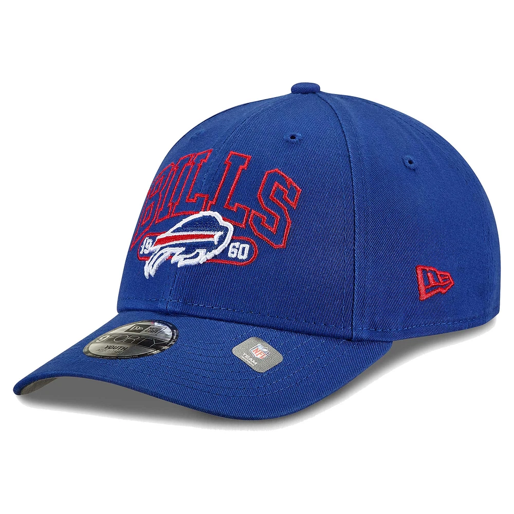 Casquette ajustable 9FORTY Royal Buffalo Bills New Era pour jeune