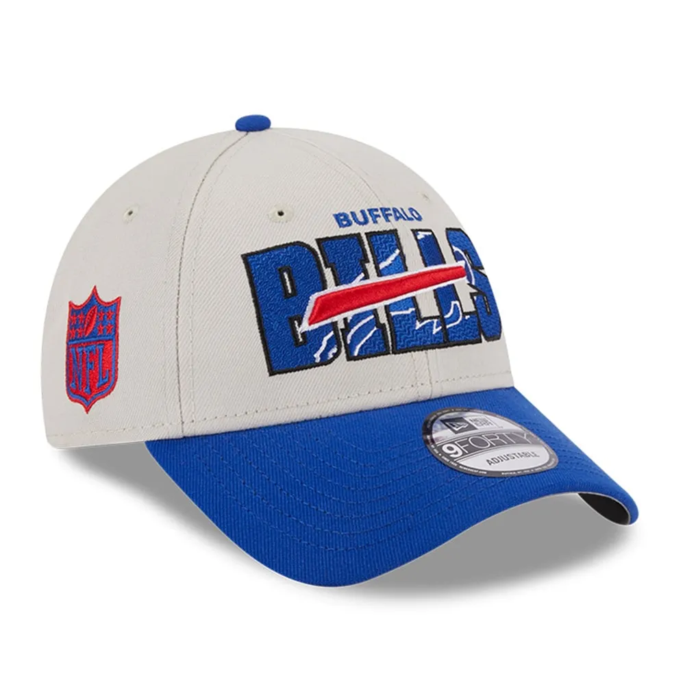 New Era Youth New Era Stone/Royal Buffalo Bills 2023 NFL Draft 9FORTY  Adjustable Hat