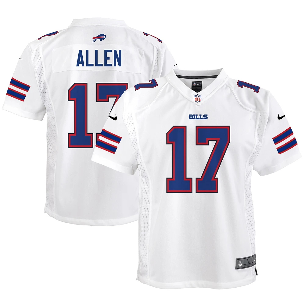 Youth Nike Josh Allen White Buffalo Bills Game Event - Jersey