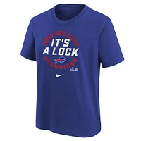 Youth Nike  Royal Buffalo Bills 2023 AFC East Division Champions Locker Room Trophy Collection T-Shirt