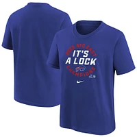 T-shirt Nike Royal Buffalo Bills 2023 AFC East Division Champions Locker Room Trophy Collection pour jeunes