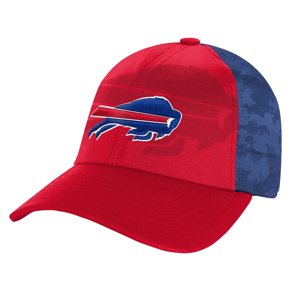 Chapeau réglable bicolore rouge/Royal Buffalo Bills pour jeunes