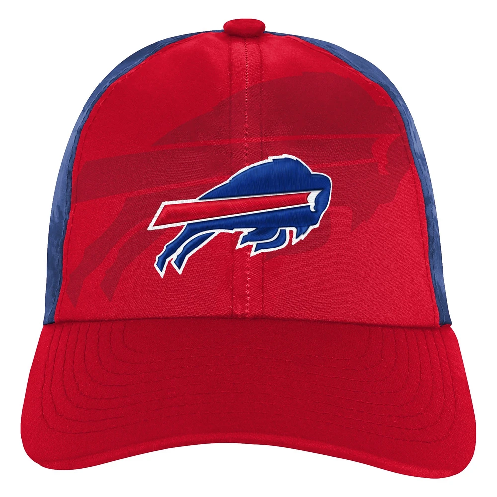 Chapeau réglable bicolore rouge/Royal Buffalo Bills pour jeunes