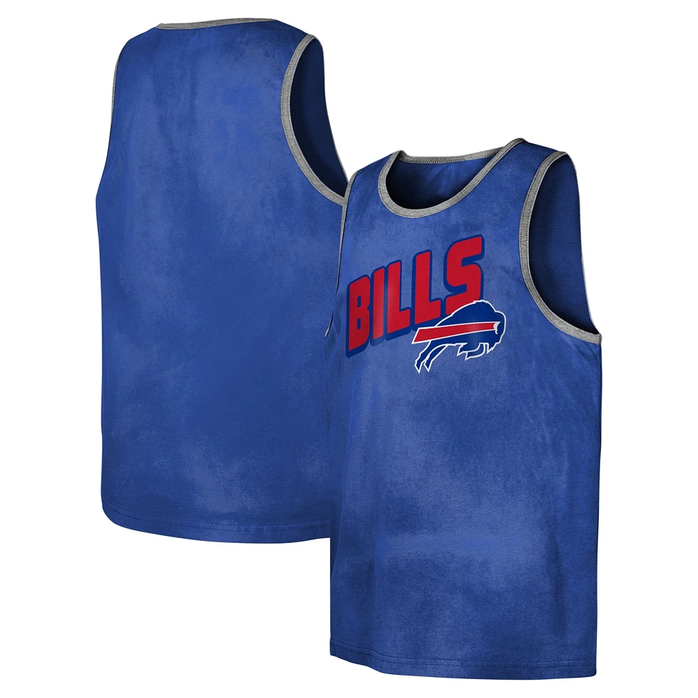 Youth Royal Buffalo Bills Sun-Bleached Ride the Tide Tank Top