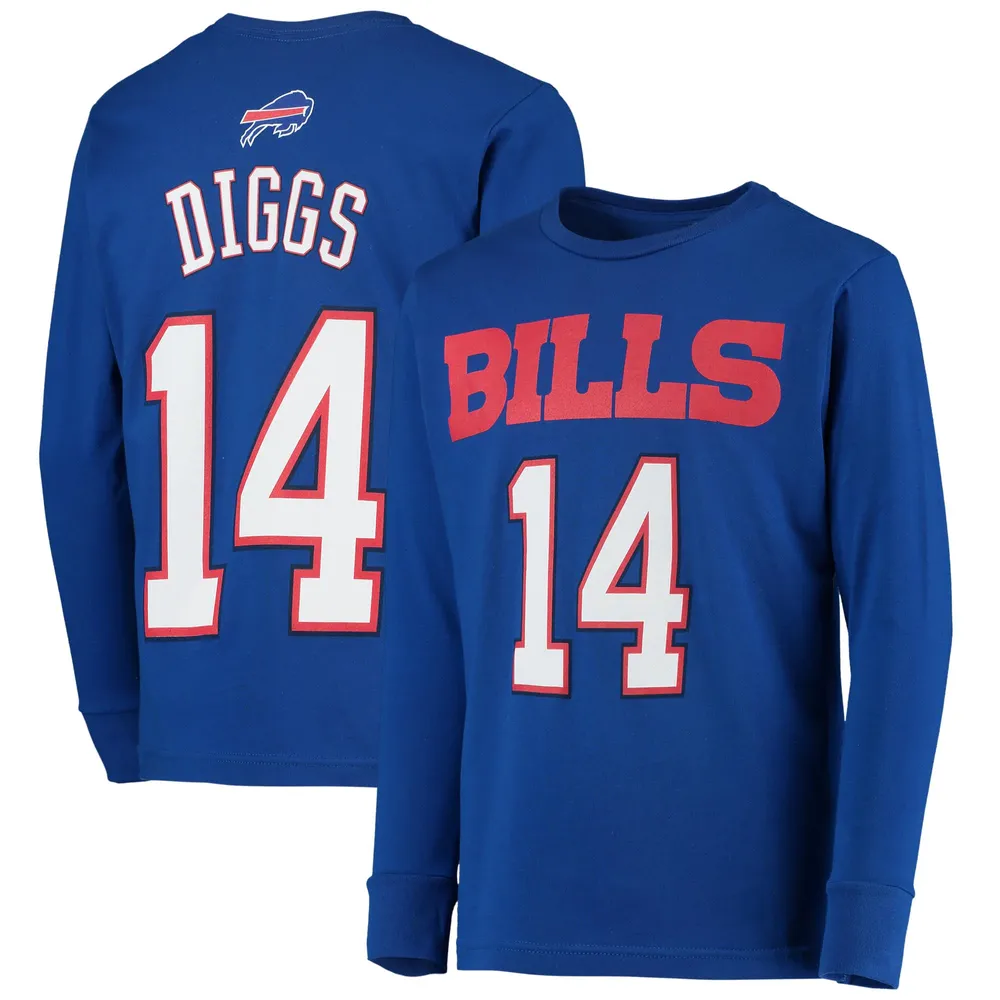 Stefon Diggs Buffalo Bills Youth Mainliner Player Name & Number Long Sleeve  T-Shirt - Royal