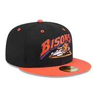 Men's New Era  Black Buffalo Bisons Theme Nights 59FIFTY Fitted Hat