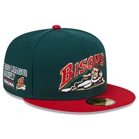 Casquette ajustée 59FIFTY New Era pour hommes des Bisons de la Big League Chew Team verte