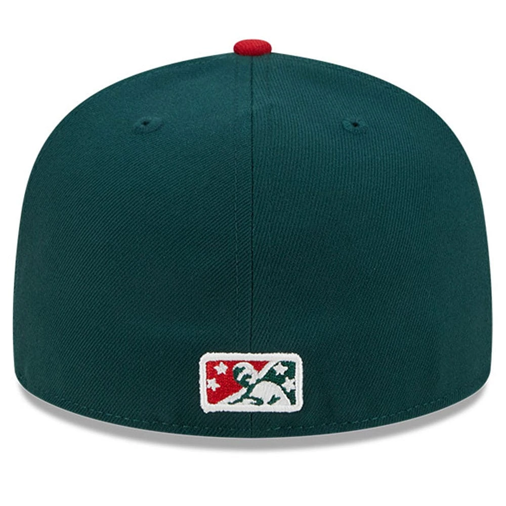 Casquette ajustée 59FIFTY New Era pour hommes des Bisons de la Big League Chew Team verte