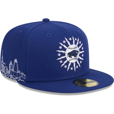 Casquette ajustée New Era pour homme bleu marine Buffalo Bisons Theme Nights Local 59FIFTY