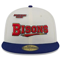 Men's New Era White Buffalo Bisons Big League Chew Original 59FIFTY Fitted Hat