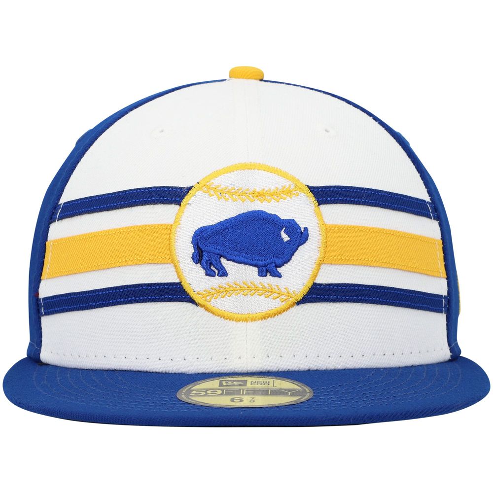 New Era Men's New Era White Buffalo Bisons Theme Night 59FIFTY