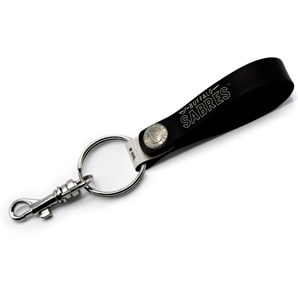 Buffalo Sabres Personalized Leather Loop Keychain