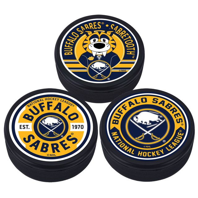 Sabres Buffalo - Paquet de 3 rondelles