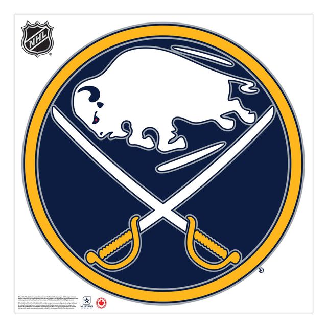 Buffalo Sabres - Sticker mural en vinyle de repositionnement d'équipe 36'' x 36''