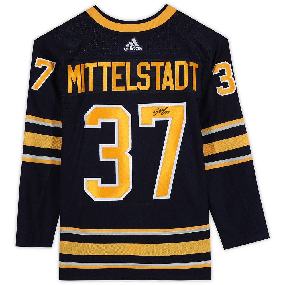 Casey Mittelstadt Buffalo Sabres Autographed Blue Adidas Authentic Jersey