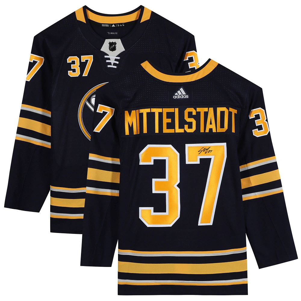 Casey Mittelstadt Buffalo Sabres Autographed Blue Adidas Authentic Jersey