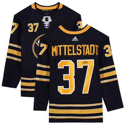 Casey Mittelstadt Buffalo Sabres Autographed Blue Adidas Authentic Jersey