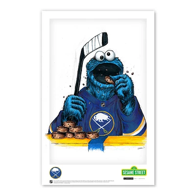 Cookie Monster Buffalo Sabres Sesame Street 11" x 17" Poster Print