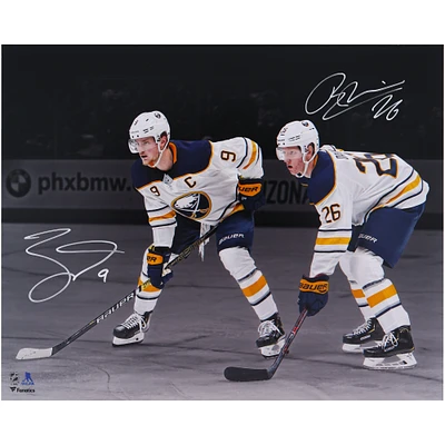 Photographie autographiée de Jack Eichel et Rasmus Dahlin des Buffalo Sabres, 16" x 20"