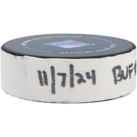 Jordan Greenway Buffalo Sabres Game-Used Goal Puck from November 7, 2024 vs. New York Rangers 