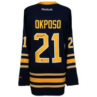 Kyle Okposo Buffalo Sabres Autographed Navy Reebok Premier Jersey