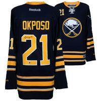 Kyle Okposo Buffalo Sabres Autographed Navy Reebok Premier Jersey