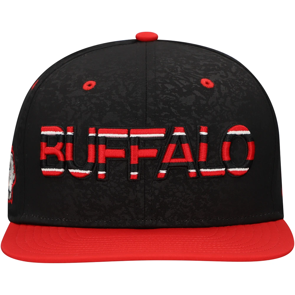 Men's Fanatics Black/Red Buffalo Sabres Alternate Logo Snapback Hat