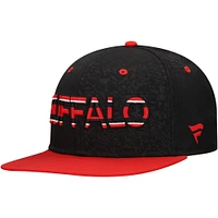 Men's Fanatics Black/Red Buffalo Sabres Alternate Logo Snapback Hat