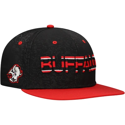 Men's Fanatics Black/Red Buffalo Sabres Alternate Logo Snapback Hat