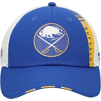 Men's Fanatics  Royal/White Buffalo Sabres Authentic Pro Draft Adjustable Trucker Hat