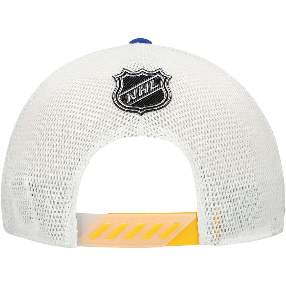Men's Fanatics  Royal/White Buffalo Sabres Authentic Pro Draft Adjustable Trucker Hat