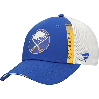 Men's Fanatics  Royal/White Buffalo Sabres Authentic Pro Draft Adjustable Trucker Hat