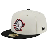 Men's New Era  White Buffalo Sabres Chrome Two-Toned 59FIFTY Fitted Hat