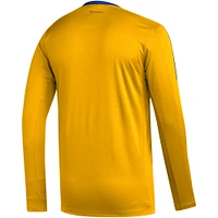 Men's adidas Gold Buffalo Sabres AEROREADY® Long Sleeve T-Shirt