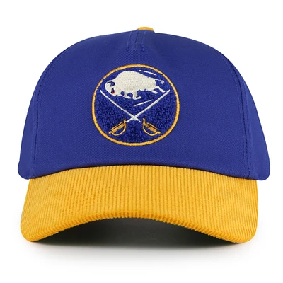 Casquette ajustable Burnett pour homme American Needle Royal/Gold Buffalo Sabres