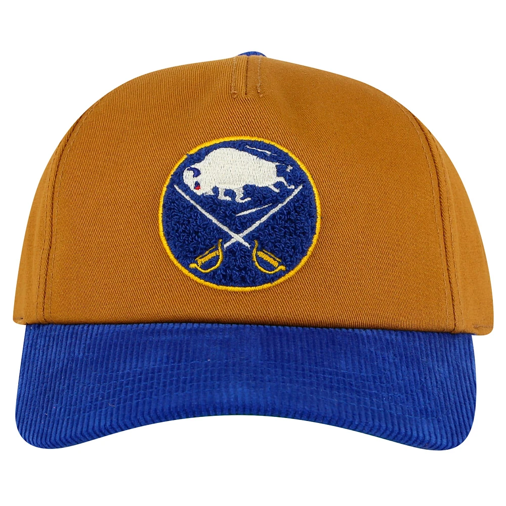 Casquette ajustable Burnett pour homme American Needle Tan/Royal Buffalo Sabres