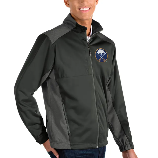 Men's Antigua Black/Charcoal Buffalo Bills Generation Quarter-Zip