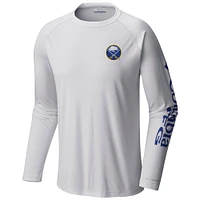 T-shirt à manches longues Columbia White Buffalo Sabres Terminal Tackle Omni-Shade Raglan pour hommes