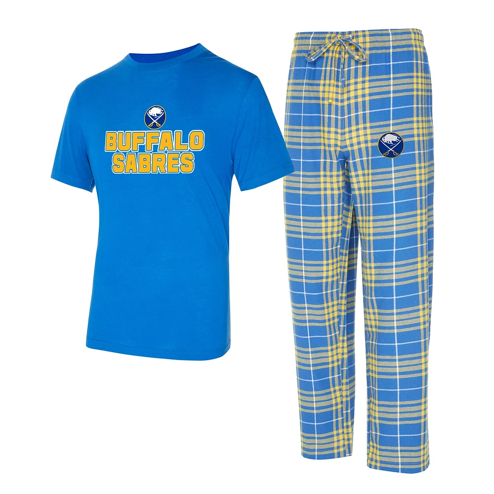 Ensemble de nuit pour homme Concepts Sport Buffalo Sabres Vector T-shirt et pantalon