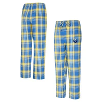 Men's Concepts Sport Royal/Gold Buffalo Sabres Region Flannel Sleep Pants