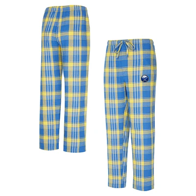 Pantalon de nuit en flanelle pour homme Concepts Sport Royal/Gold Buffalo Sabres Region