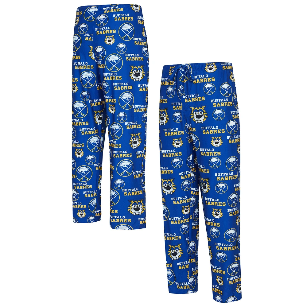 Pantalon en tricot à imprimé intégral Concepts Sport Royal Buffalo Sabres pour hommes