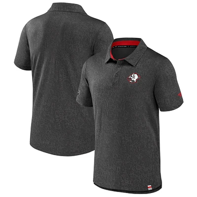 Polo Authentic Pro Jacquard Fanatics pour homme, noir, Buffalo Sabres