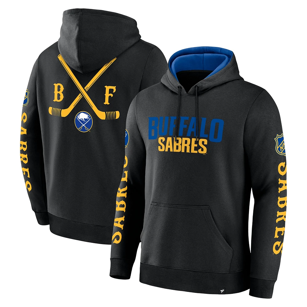 Sweat à capuche en polaire Big City Legacy pour homme Fanatics Black Buffalo Sabres