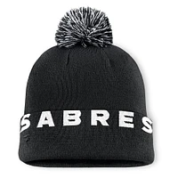 Men's Fanatics Black Buffalo Sabres High Stick Cuffed Knit Hat with Pom